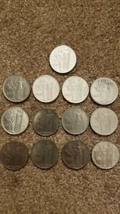 Lot (13) L100 Lira Republica Italiana Italy 50s - 70s - Picture 1 of 1