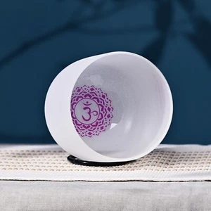 CVNC 432Hz 6"B Crown Chakra Color Crystal Singing Bowl Sound Healing Reiki - Picture 1 of 2