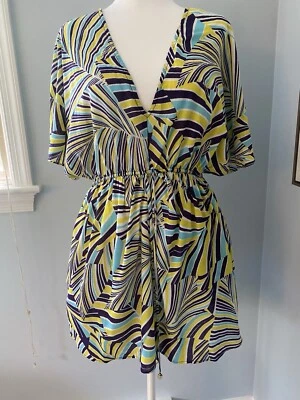 Banana Republic Swim Cover-Up Women's Size Small Pockets Colorful Vacation Pool - Image 1 of 4