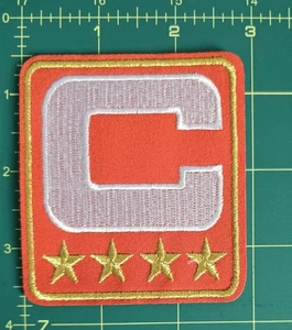 4-Star Captain C Patch NFL MIAMI DOLPHINS ORANGE WHITE 3 Plus inches iron on - Picture 1 of 2