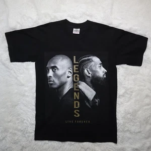 PRO5 Legends T-Shirt Kobe Bryant Nipsey Hussle M Black Cotton Heavyweight - Picture 1 of 11