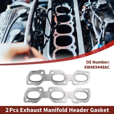 2 Pcs Exhaust Manifold Header Gasket for Ford Fusion 2006-2012 No.XW4E9448AC - Image 1 of 4