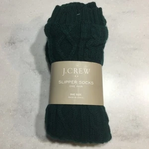 CALZINI CIABATTE ANTISCIVOLO J.CREW DONNA NUOVI CON ETICHETTE TAGLIA UNICA VERDI - Foto 1 di 4