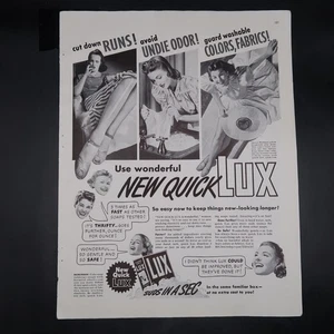 Lux Waschmittel Werbung 1940 Vintage Haushaltsreinigung Midcentury - Bild 1 von 4