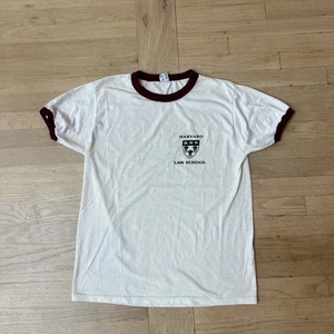 Vintage 80s Harvard Law School Tee Shirt Ringer Champion XL - Picture 1 of 15