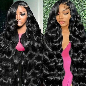 30 Inch 13x6 Lace Front Wigs Human Hair 200% Density Body Wave HD Lace Front ... - Picture 1 of 7