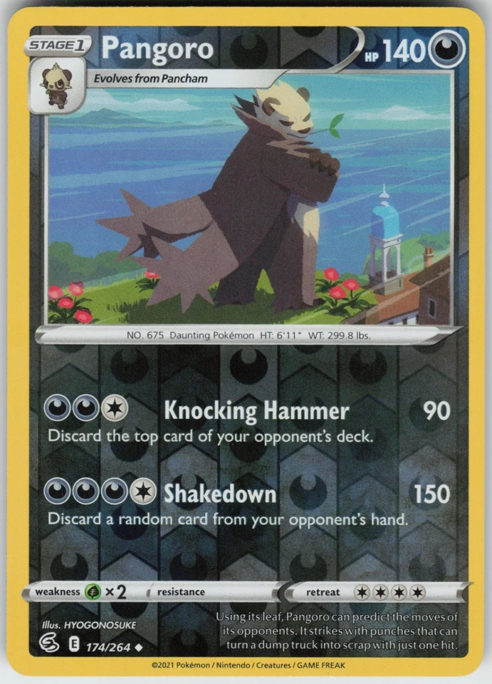 PO-06 Reverse Holo Pangoro 174/264 Uncommon SWSH08: Fusion Strike - Image 1 of 1