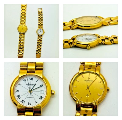 Raymond Weil Par de Reloj de Cuarzo Chapado en Oro 18k Hombre y Mujer [Ver Descripción] Foto 1 de 4