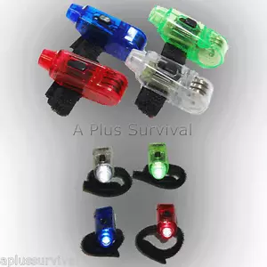 2er-Pack LED Finger Notfall Überleben Taschenlampen - rote Farbe mit weißem Licht - Bild 1 von 1