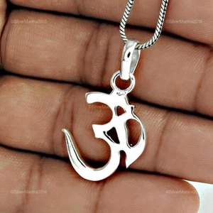 925 Sterling Silver Handcrafted Jewelry Pendant OM X65 - Picture 1 of 4