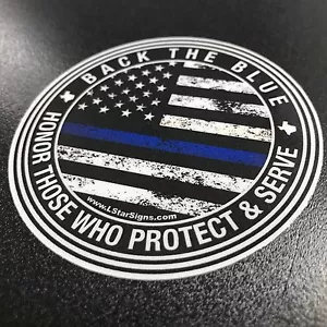 Back The Blue- Circle Sticker - Picture 1 of 5