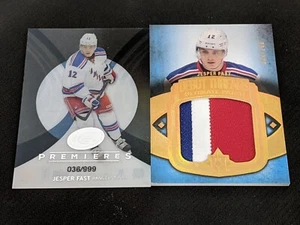 2013-14 UD ICE + ULTIMATE COLLECTION JESPER FAST 2 ROOKIE CARD LOT W/ PATCH /100 - Picture 1 of 2