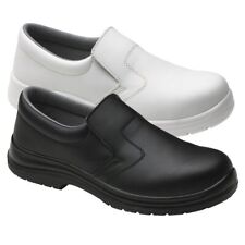 Food-X Slip on Lightweight Safety Work Shoes Steel Toe Cap Anti Slip Boots