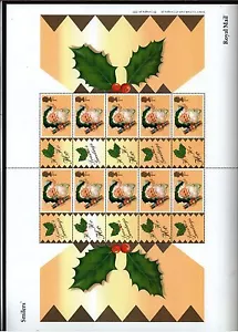 LS3A FATHER XMAS CRACKER GENERIC SMILER SHEET STAMPS * - Picture 1 of 1