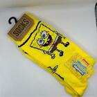 NWT Nickelodeon SpongeBob Squarepants Novelty Yellow Black Socks Size 6 - 12