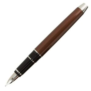 Pilot Metal Falcon Fountain Pen in Brown - Soft Flexible Medium Point - NEW
