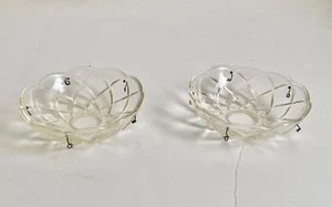 Vintage Clear Glass Bobeche Candle Cup Chandelier Candelabra 5 Connector Pin - Picture 1 of 4