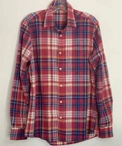Camisa Boden Informal a Cuadros Mediana Preppy Abotonada Pagada Roja Blanca Azul Clásica - Imagen 1 de 4