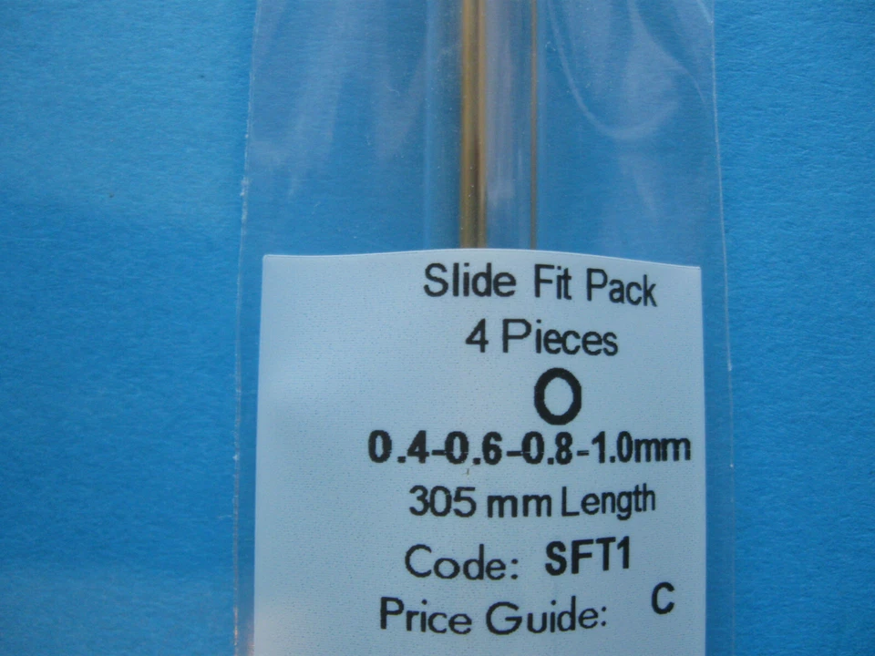 (5,98 €/m), Albion Alloys, Mikro Messingrohr-Set, Ø 0,4/0,6/0,8/1,0 mm, SFT1