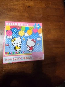 Hello Kitty Collectible Lenticular Puzzle 100 Piece 12" x 9" Sanrio Co. Complete - Picture 1 of 3