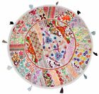 Indien 18" Patchwork Floor Round Cushion Cover Embroidered
