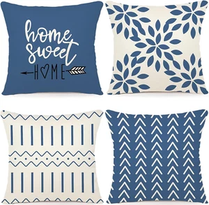 Pillow Covers 18X18 Set of 4, Modern Sofa Throw Pillow Cover, Decorative Outdoor - Picture 1 of 12