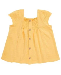 First Impressions Baby Girls Cotton Smocked Crepe Top - Picture 1 of 3