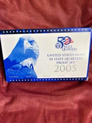 2005 US Uncirculated Quarter Coin Proof Set~Mint~5 Coins - Image 1 of 3