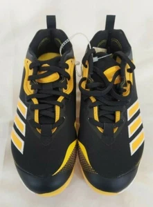 Zapatos de béisbol ADIDAS para hombre talla US 8 negros con tiras amarillas FV9346 - Imagen 1 de 10