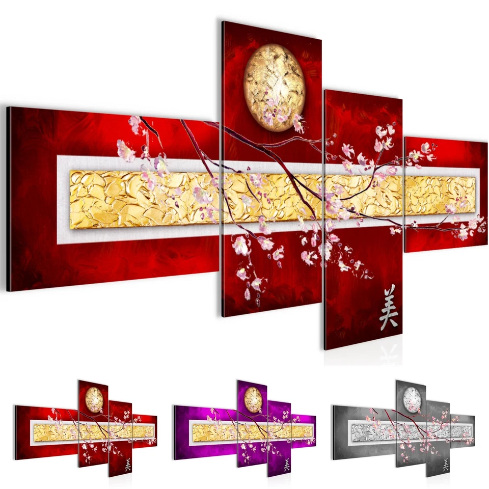 Wandbilder Sakura Blumen Modern Wohnzimmer Schlafzimmer Bild Deko Japan - Bild 1 von 1