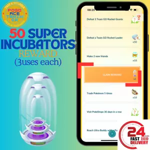 50 Super Incubadoras - de Po.ke.mon Go recompensas - ENTREGA 24h - Imagen 1 de 1