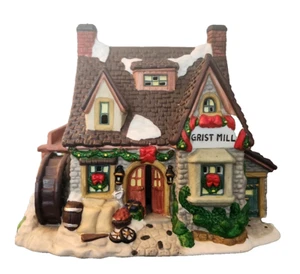 DICKEN'S COLLECTIBLE O'WELL CHRISTMAS VILLAGE HOUSE - GRIST MILL HOUSE & CORD - Picture 1 of 5