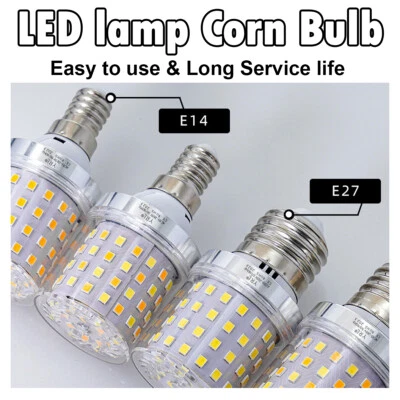 Mini LED Corn Bulb E27 E26 E14 E12 B22 B15 9W Home Warm Cool Neutral White - Image 1 of 4