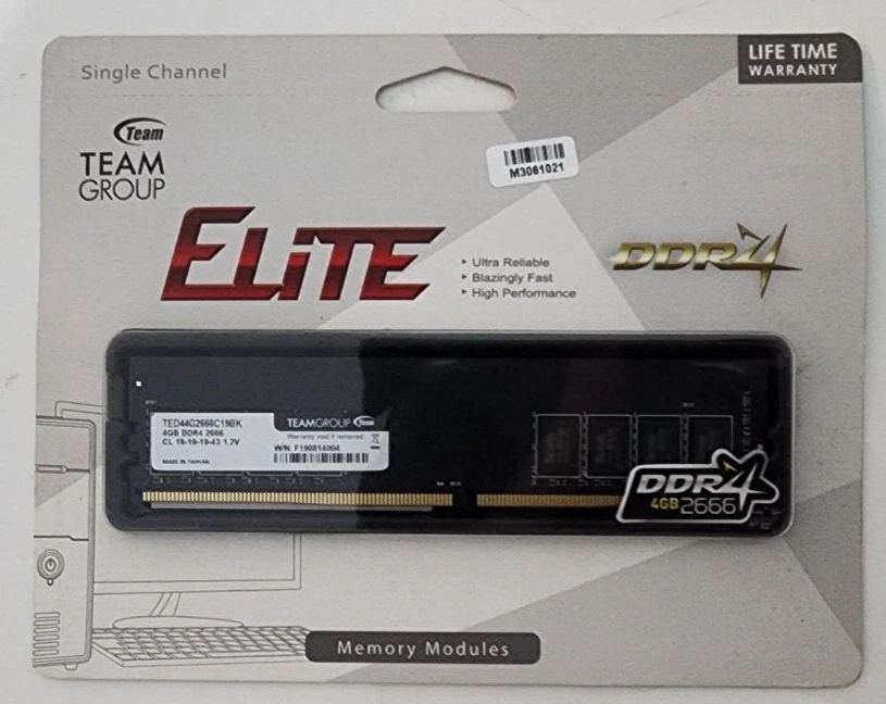 Team Group - ELITE DDR4 DESKTOP MEMORY 2666 C19 - Image 1 of 3