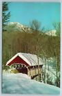 Winter Snow Flume Bridge Mt Liberty Franconia Notch New Hampshire Nh Postcard