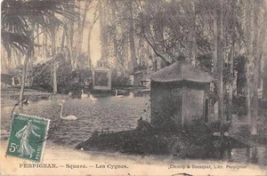 CPA 66 PERPIGNAN SQUARE LES CYGNES - Picture 1 of 1