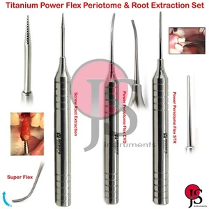 3Pcs Dental Titanium Flex Periotome Luxating Root Teeth Extraction Periodontist - Picture 1 of 4