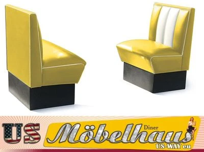 HW-70-Y 2er Set Banc de Salle à Manger Dîner Meuble 50´S USA Style Gastronomie - Photo 1/4