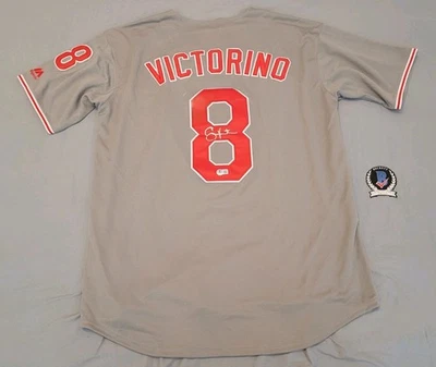 Shane Victorino signed autographed Phillies custom jersey Beckett BAS COA - Image 1 of 4