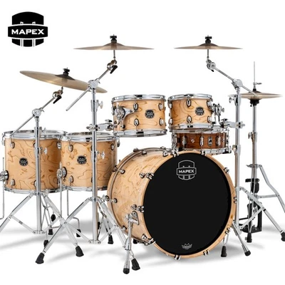 Paquete de 6 piezas de carcasa de tambor Studioease Mapex Saturn VI burl natural exótico SR628XUZXN Foto 1 de 3