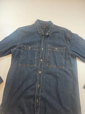 Camisa vaquera con botones manga larga 21men An American Brand "Men grande" Foto 1 de 4