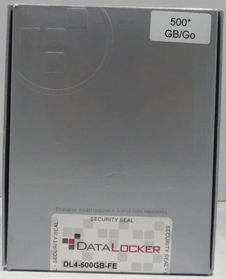 SEALED - DataLocker DL4 FE 500 GB Portable Hard Drive - External - TAA Compliant - Image 1 of 4