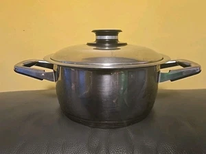 ZEPTER Kochgeschirr Edelstahl 18/10 Pfanne Doppelgriff 9" mal 4" mit Deckel - Bild 1 von 5