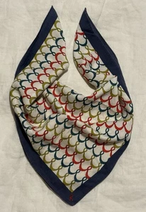 Vintage Roberta Di Camerino Seidentuch 17 Zoll quadratisch blau grün rot geometrisch - Bild 1 von 10