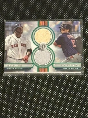 2024 Topps Tribute David Ortiz Rafael Devers Dual Relic /99 #DR2-OD - Image 1 of 2