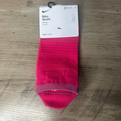 NUEVO CON ETIQUETAS Nike Mujeres Chispa Ligero No Show Correr Calcetines Rosa Talla Grande (DA3589-667) Foto 1 de 4