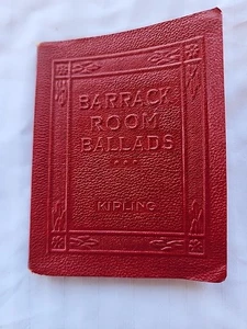 Little Leather Library (Luxart) Red Book- 1920's Barrack Room Ballads -Kipling - Picture 1 of 4