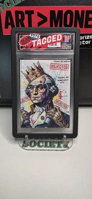 SLAB SOCIETY - ETIQUETADO - 1 DE 1 - BILLETE DE DÓLAR ENCAPSULADO ARTE POR MILLZ.  Foto 1 de 2