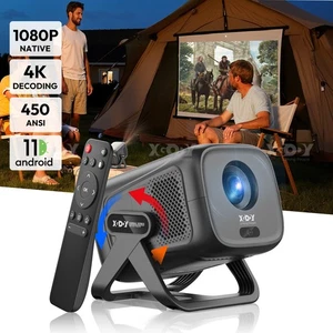 Mini 4K FHD Android Projector Cinema 18000LMS Home Theater 1080P BT5.4 WiFi6 US - Picture 1 of 13