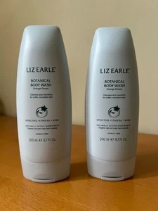 LIZ EARLE BOTANICAL BODY WASH ORANGE FLOWER 2 X 200ML BOTTLES BN STOCK - Picture 1 of 1